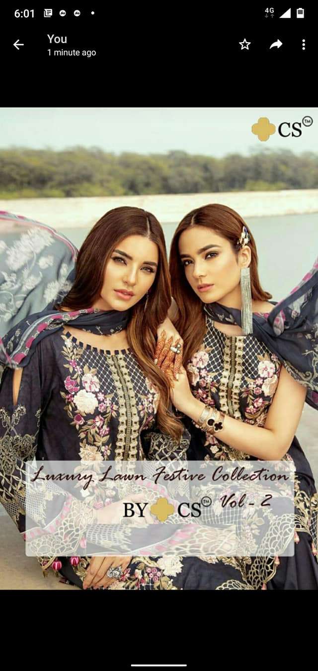 Cs LUXURY lawn Emb Collection